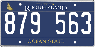 RI license plate 879563