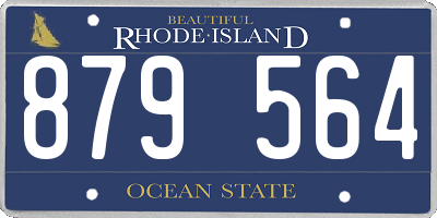 RI license plate 879564
