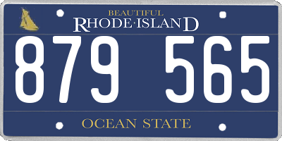 RI license plate 879565