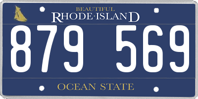 RI license plate 879569
