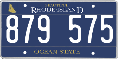 RI license plate 879575