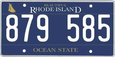 RI license plate 879585