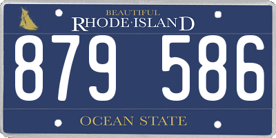 RI license plate 879586