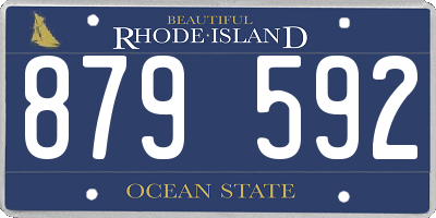 RI license plate 879592