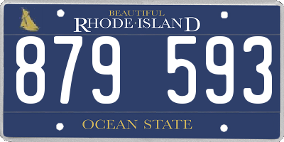 RI license plate 879593