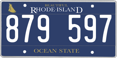 RI license plate 879597