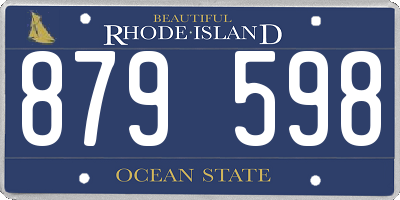 RI license plate 879598