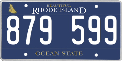 RI license plate 879599