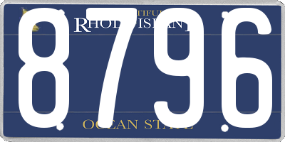 RI license plate 8796