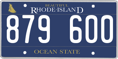 RI license plate 879600
