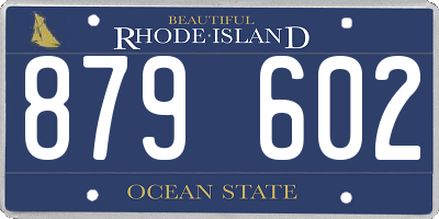 RI license plate 879602