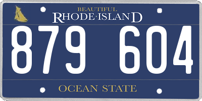 RI license plate 879604