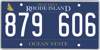 RI license plate 879606