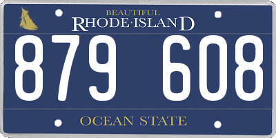 RI license plate 879608