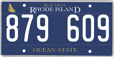 RI license plate 879609