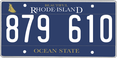 RI license plate 879610