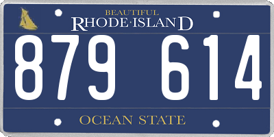 RI license plate 879614
