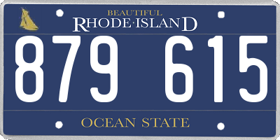 RI license plate 879615