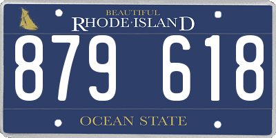 RI license plate 879618