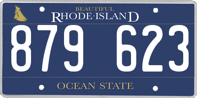 RI license plate 879623