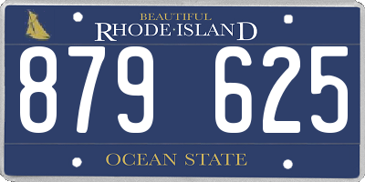 RI license plate 879625