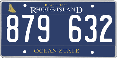RI license plate 879632