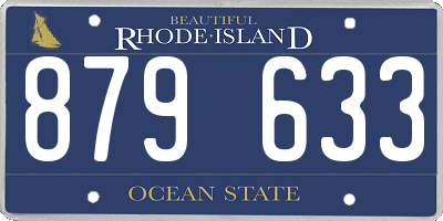 RI license plate 879633