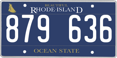 RI license plate 879636