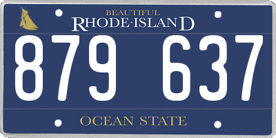 RI license plate 879637