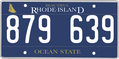 RI license plate 879639