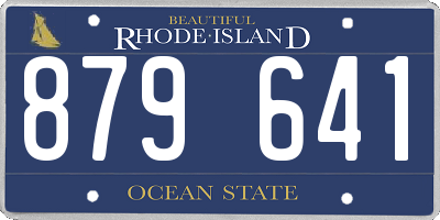 RI license plate 879641