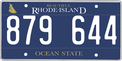 RI license plate 879644
