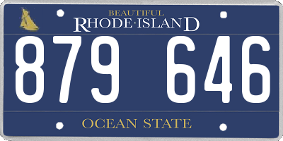 RI license plate 879646