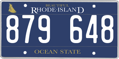 RI license plate 879648
