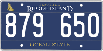 RI license plate 879650