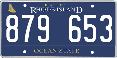 RI license plate 879653