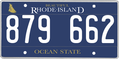 RI license plate 879662