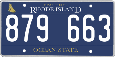 RI license plate 879663