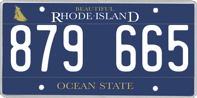 RI license plate 879665