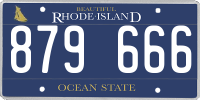 RI license plate 879666