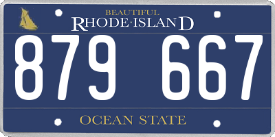 RI license plate 879667