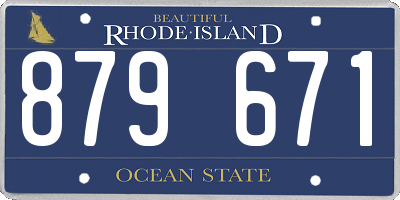 RI license plate 879671