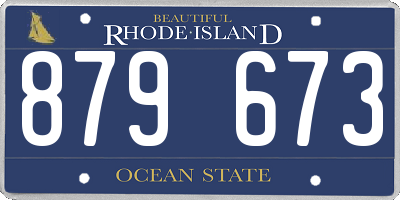 RI license plate 879673