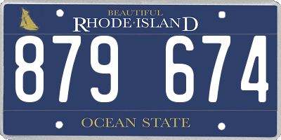 RI license plate 879674