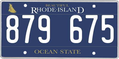 RI license plate 879675
