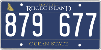 RI license plate 879677