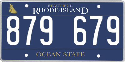 RI license plate 879679