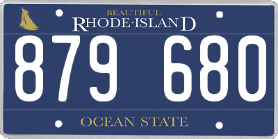 RI license plate 879680