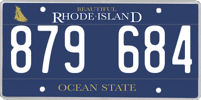 RI license plate 879684