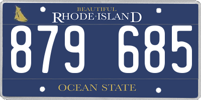 RI license plate 879685